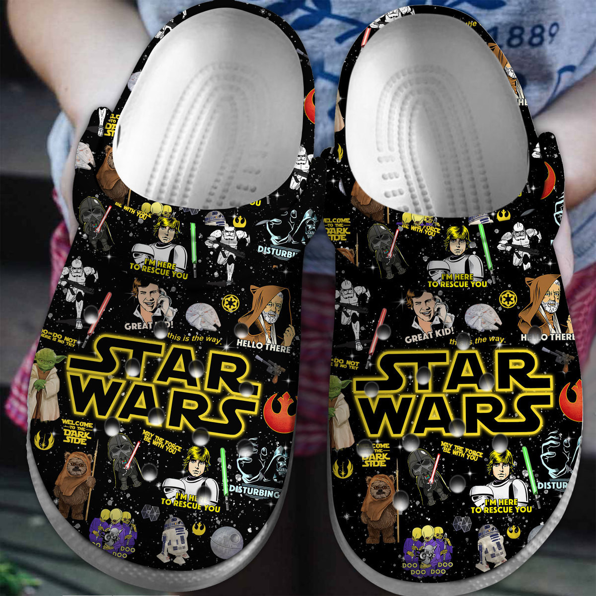 Star Wars Movie Crocs Crocband Clogs Shoes Comfortable For Men Women and Kids