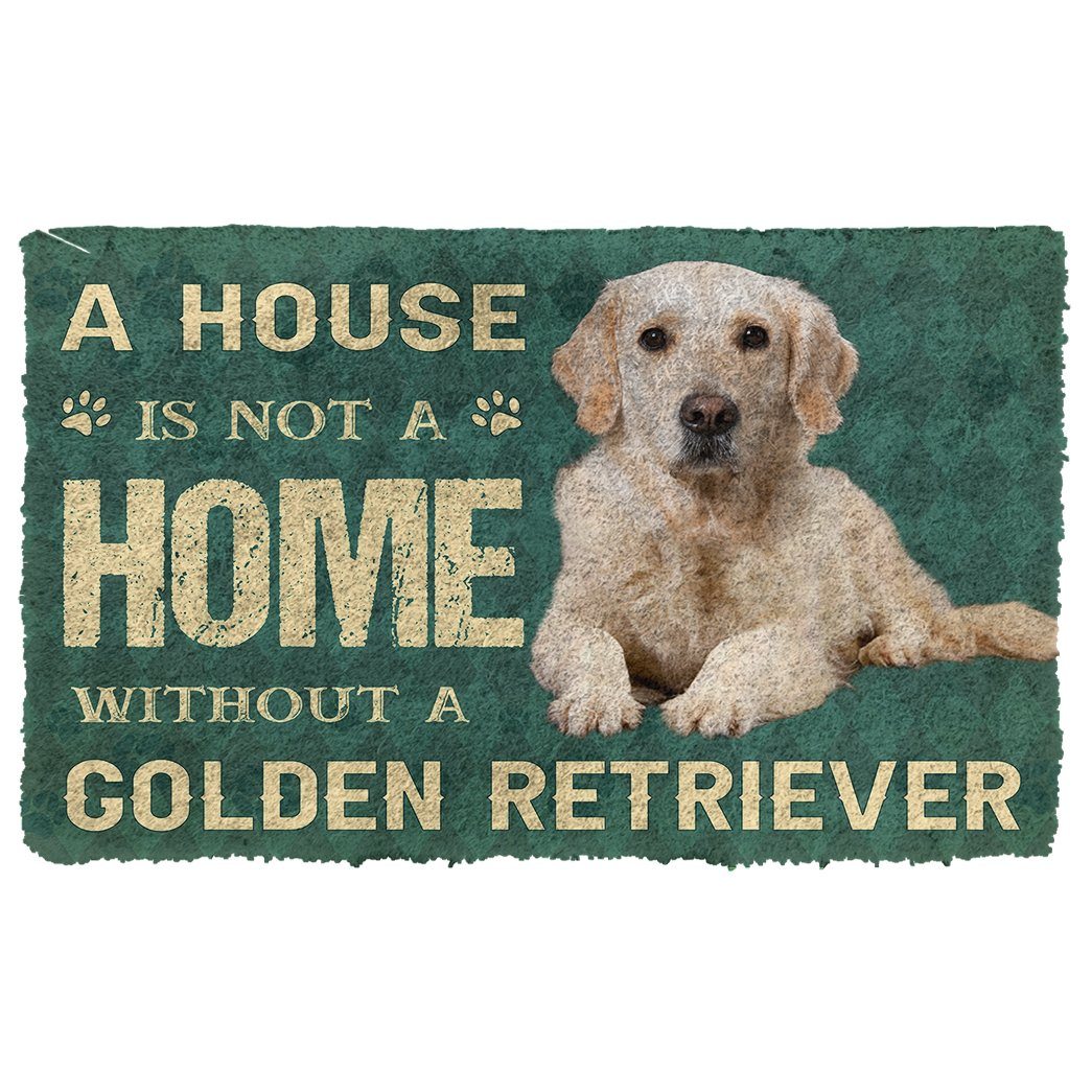 Gearhumans  Gearhuman 3D A House Is Not A Home Golden Retrievers Dog Doormat