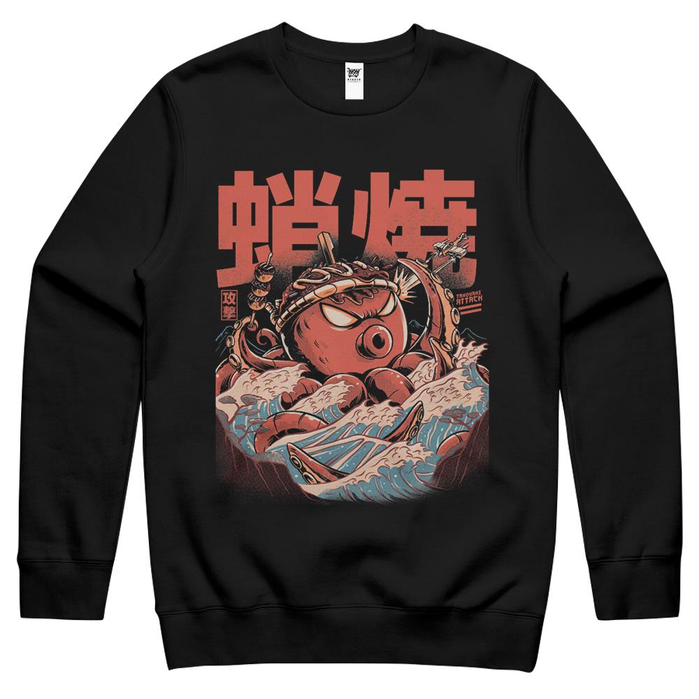 Takoyaki Attack Black Version Crewneck Sweatshirt