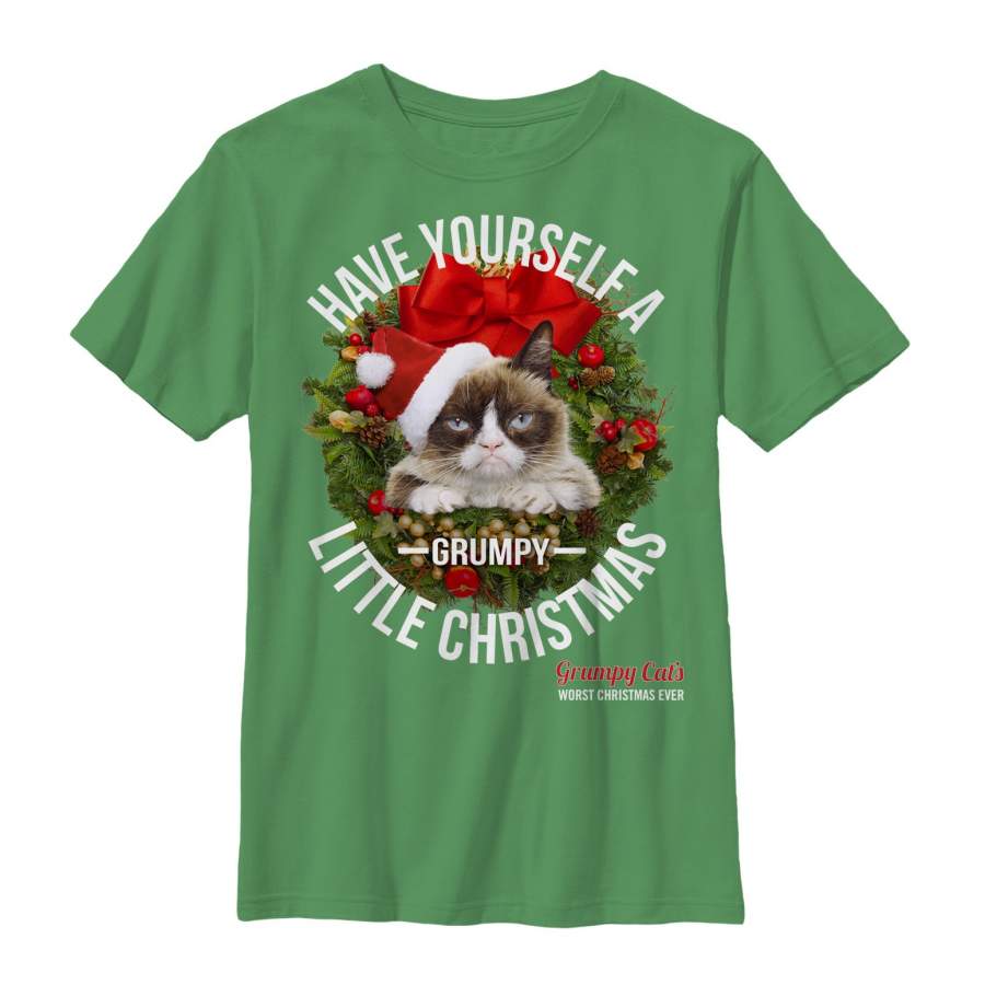 Grumpy Cat Boy’s Have a Grumpy Christmas  T Shirt Kelly