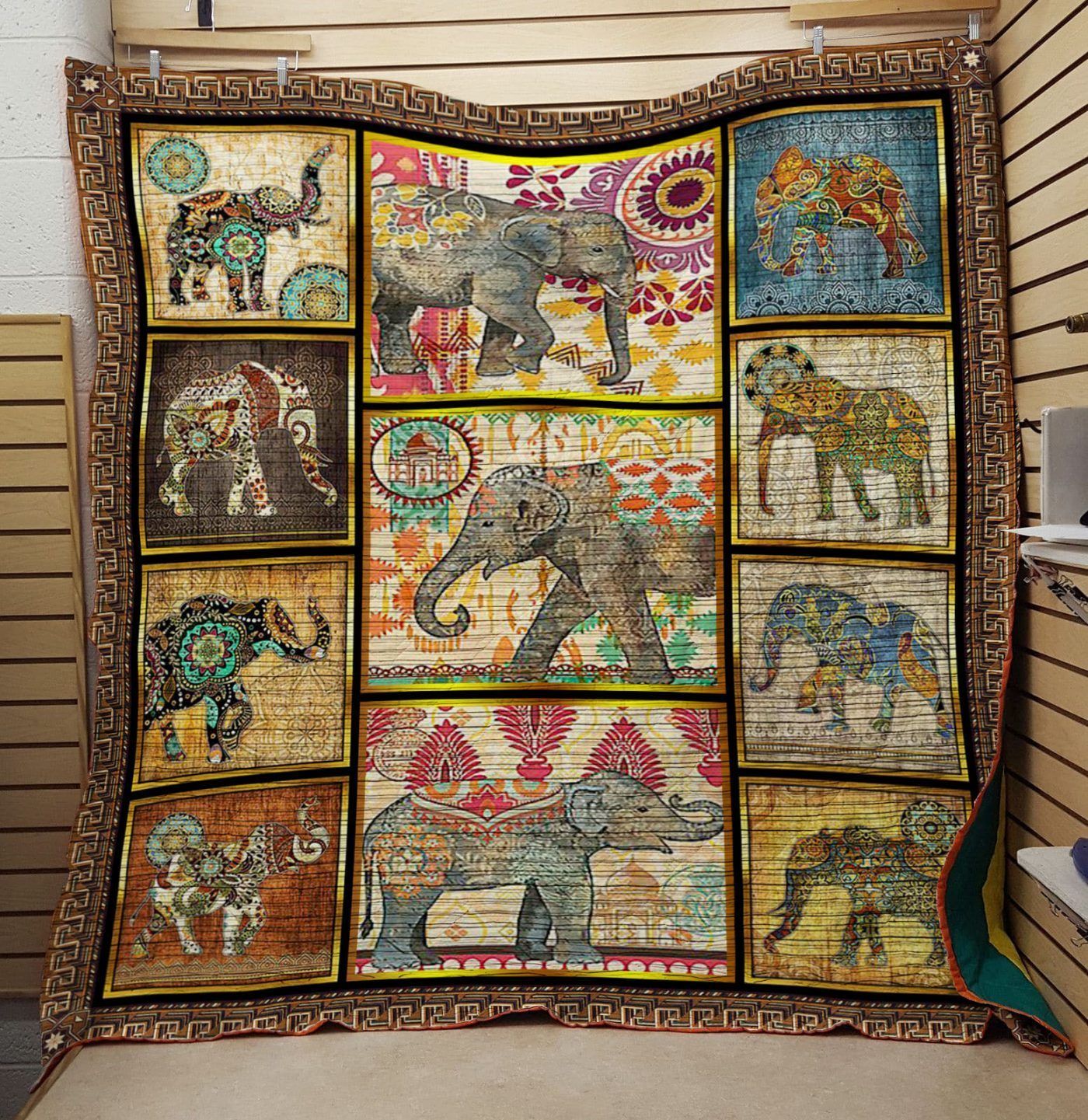 Lalasea Elephant 203052 3D Customized Quilt Blanket Esr481