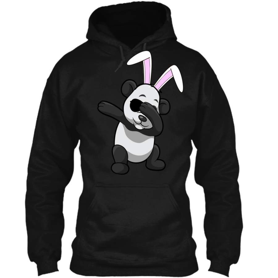 Dabbing Easter Bunny Shirt Panda Ears Dab Boys Girls Kids Pullover Hoodie 8 oz