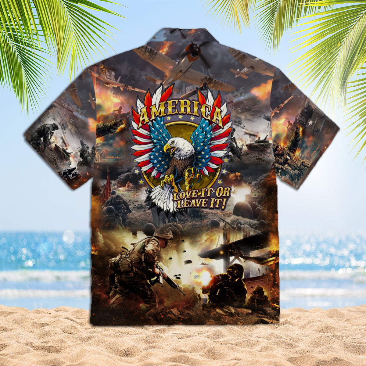 Veteran Eagle American Hawaiian Shirt – For Men And Women