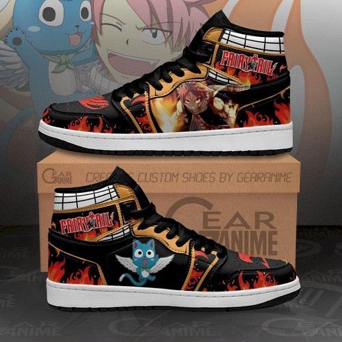 Natsu And Happy Jordan Sneakers Fairy Tail Anime Shoes Mn11 Jordan Sneaker Air Jordan High Sneakers Sport Sneakers