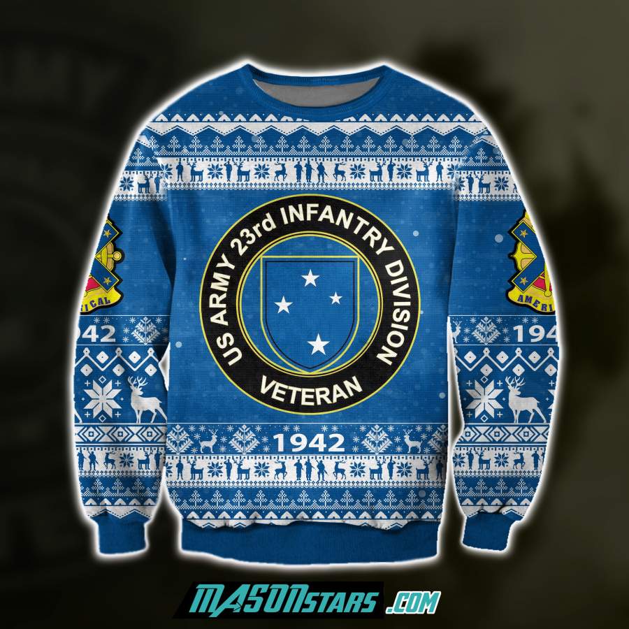 3D ALL OVER PRINT ARMY VETERAN UGLY SWEATER