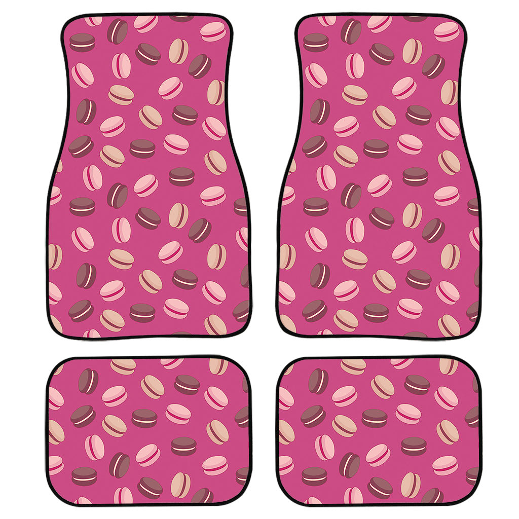 Sweet Macarons Pattern Print Front And Back Car Floor Mats, Front Car Mat