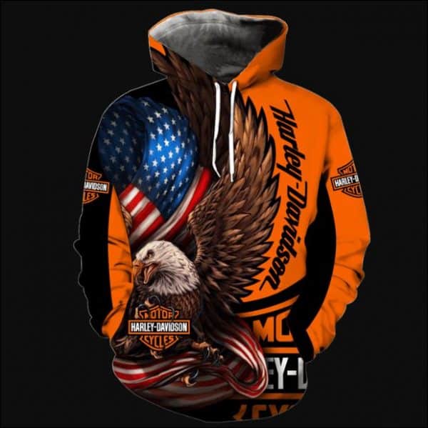 Eagle Harley Davidson 3D Printed Hoodie/Zipper Hoodie Fashionspicex Shop