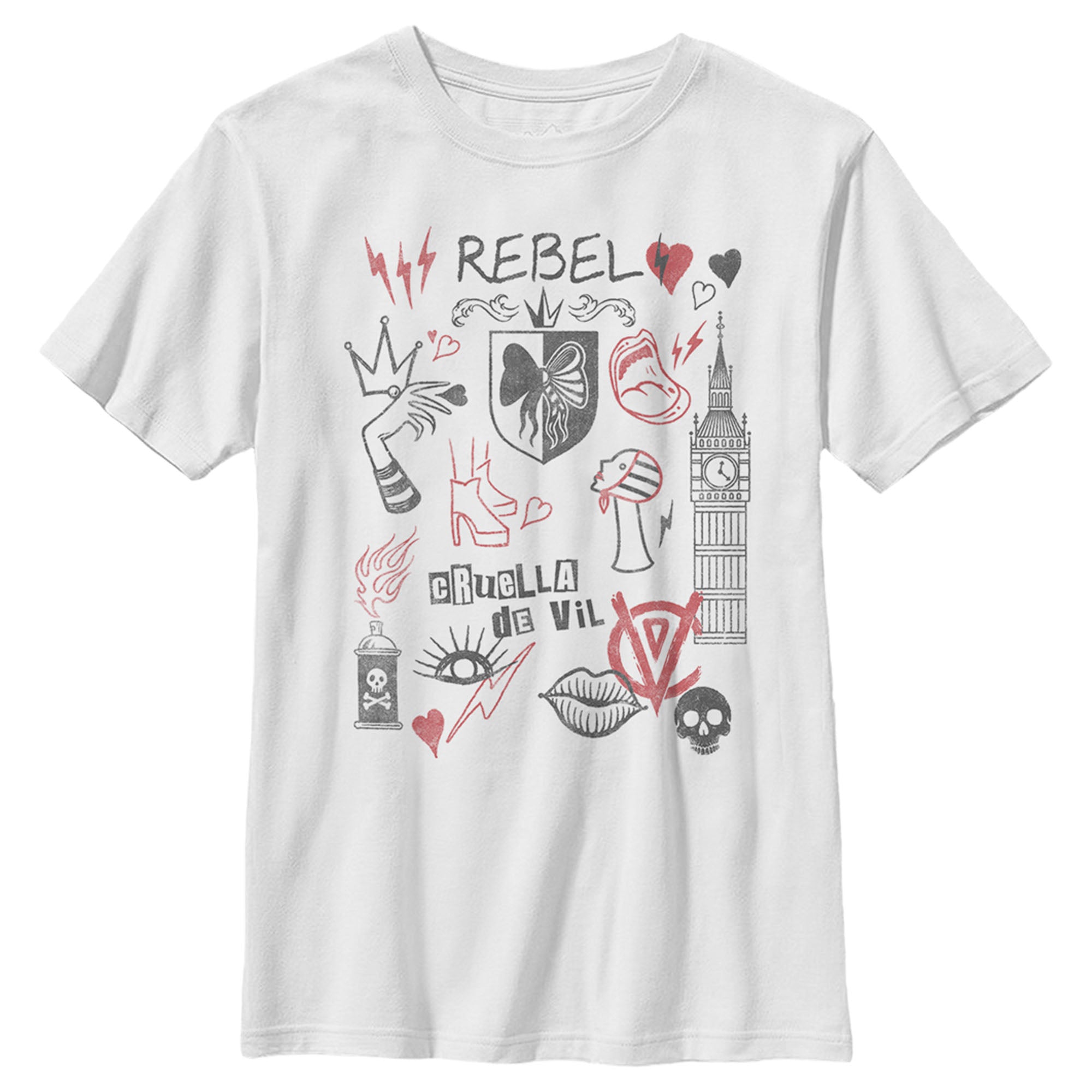 Cruella Boy’S Rebel Icons  T-Shirt