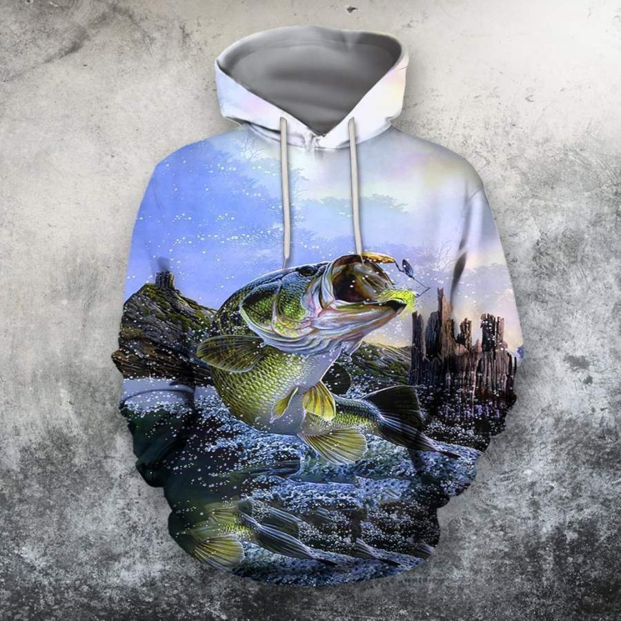 3D All Over Printing Bass Fishing Shirt