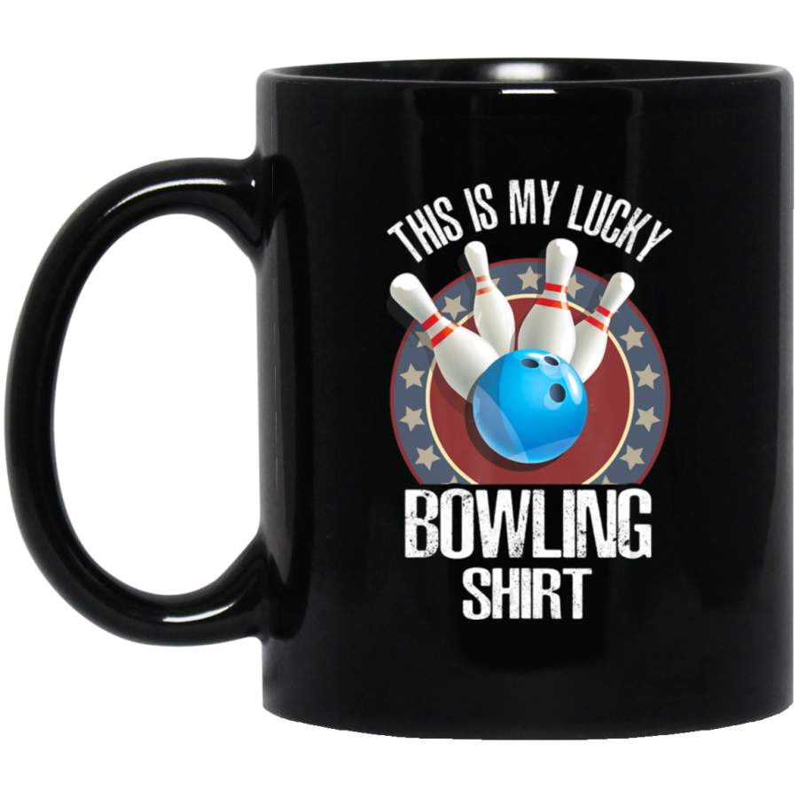 Funny Lucky Bowling Team Vintage Retro Gift Tee Coffee Mug