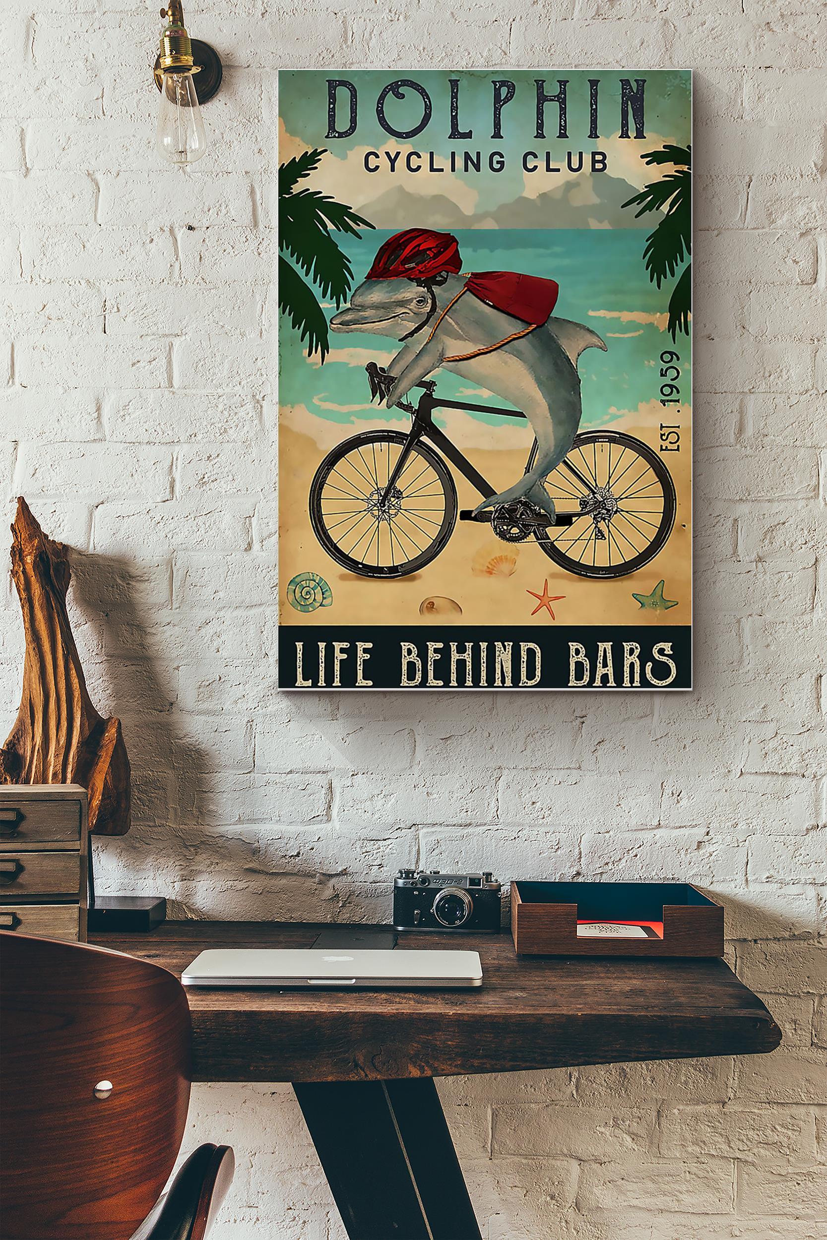 Cycling Dolphin Cycling Club Life Behind Bars (Unframed) Poster