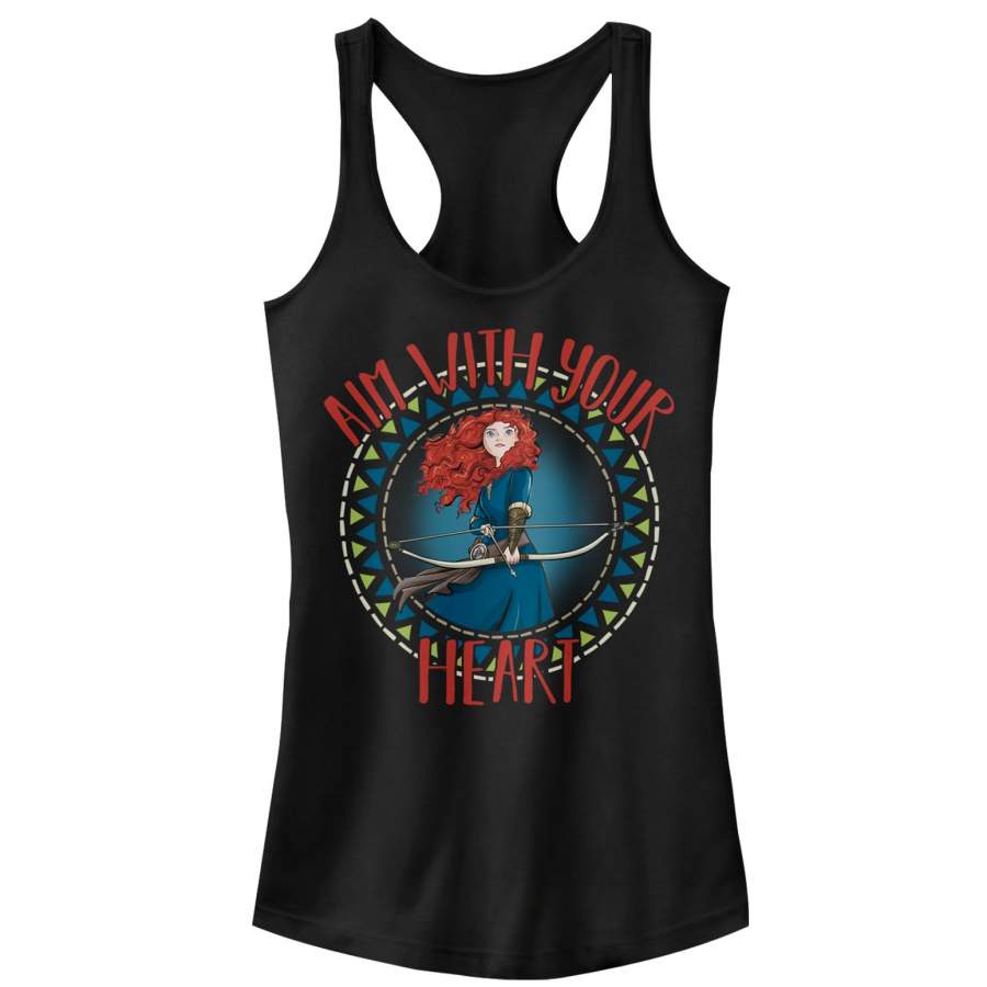 Brave Junior’s Merida Aim With Heart  Racerback Tank