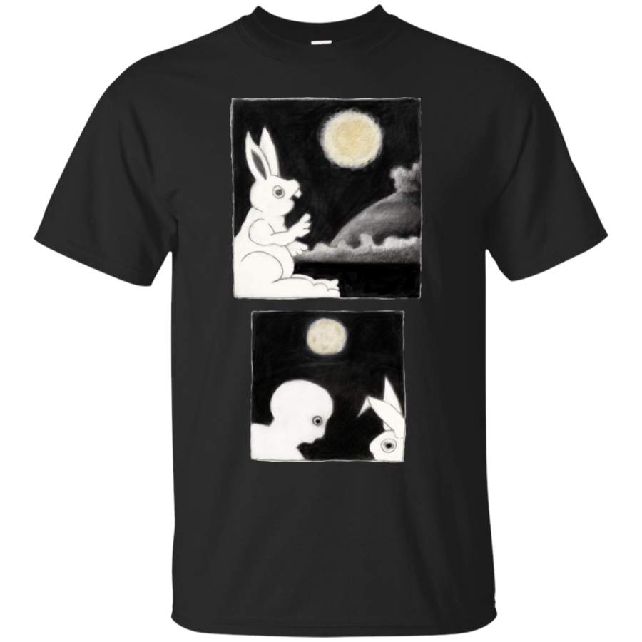 BUNNY – Talking With The Moon Gazing Bunny T Shirt & Hoodie