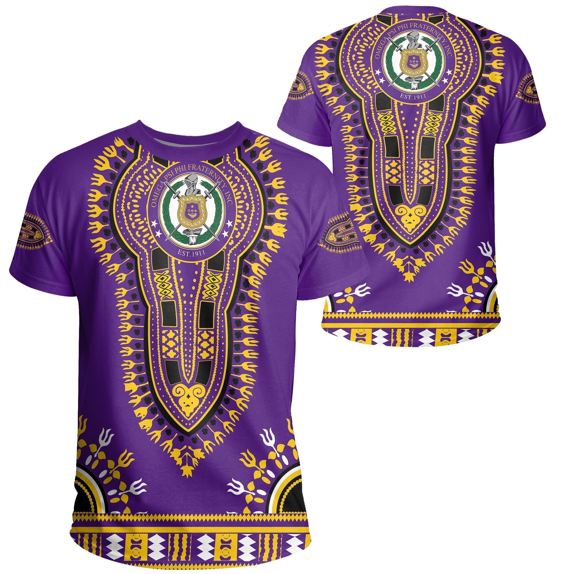 Wonderprint T-Shirt – Omega Psi Phi Dashiki Wonderprint T-Shirt