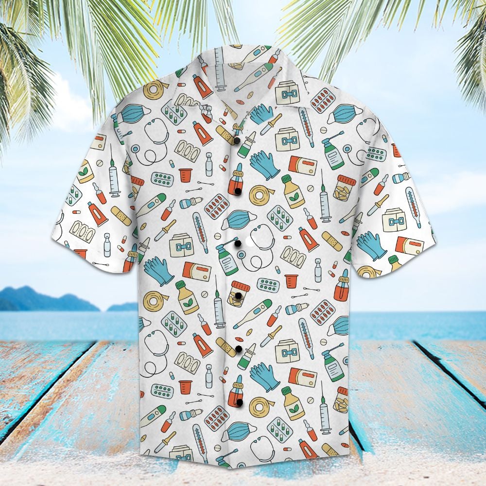 Amazing Nurse Hawaiian Unisex Print Aloha Short Sleeve Casual Shirt Ha28955