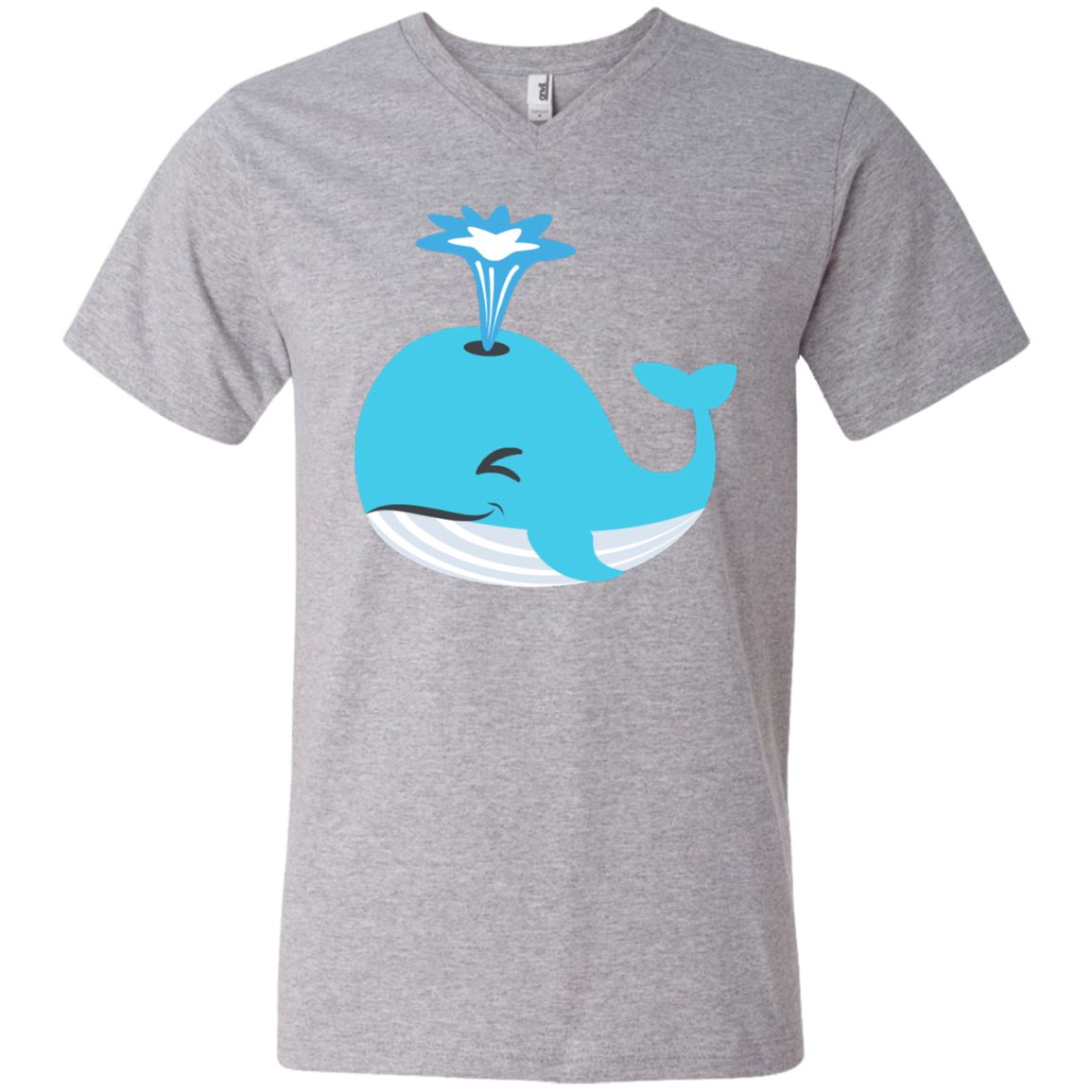 Whale Blow Hole Spray Emoji Men’S V-Neck T-Shirt