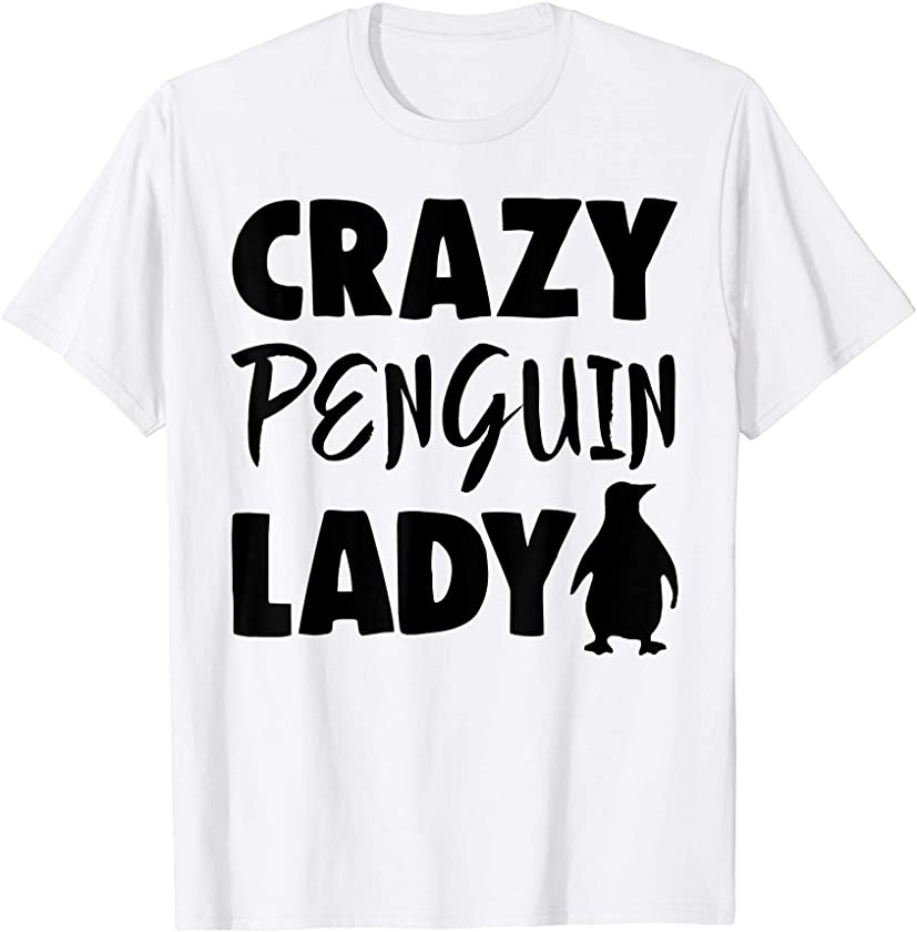 Penguin Lady Tee Shirt Men Funny Penguin Lover T-Shirt