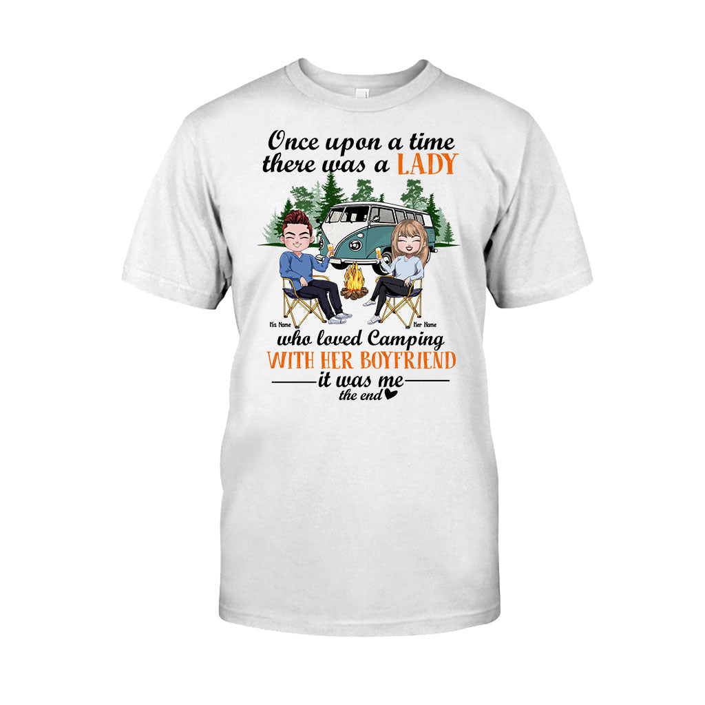 Once Upon A Time There Was A Lady – Personalized Camping Couple Shirts