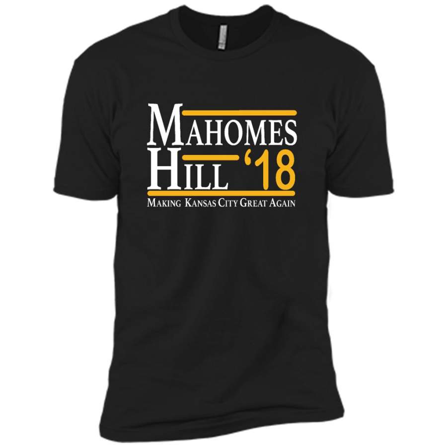 Mahomes Hill 2018 Chiefs Making Kansas City Great Again – Canvas Unisex USA Shirt