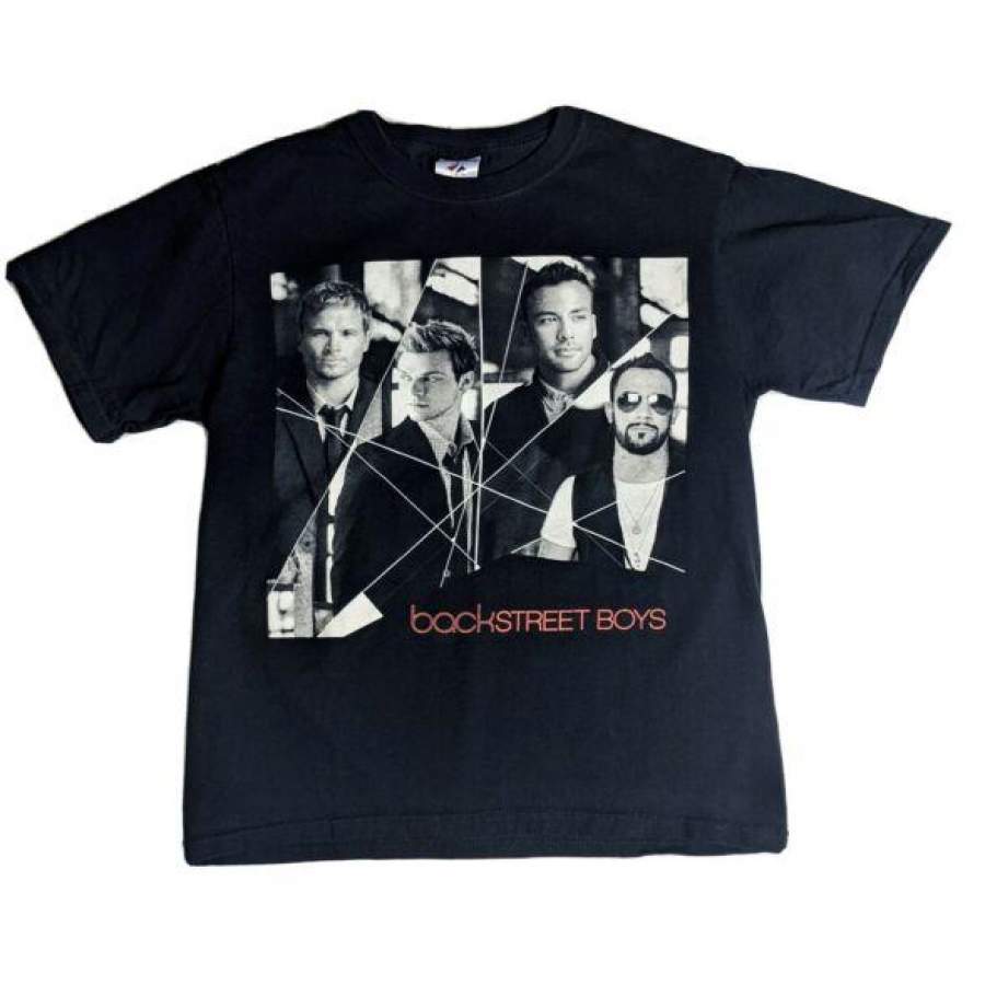 Backstreet Boys World Concert Tour Black  Adult  T-shirt