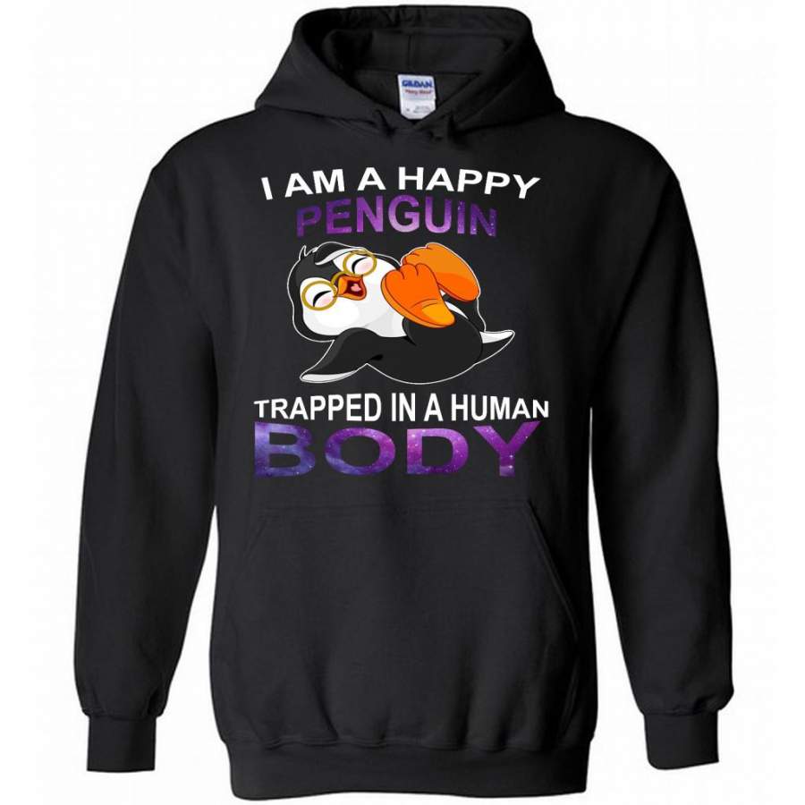 I Am A Happy Penguin Trapped In A Human Body – Gildan Heavy Blend Hoodie