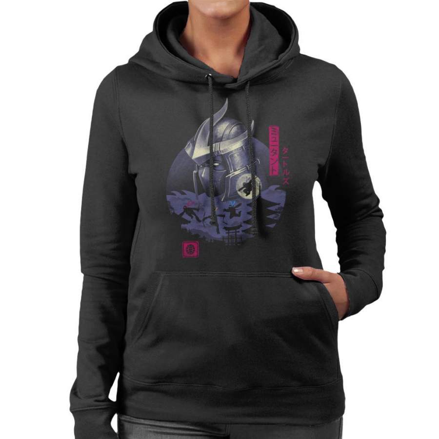 Turtles in Japan Retro TMNT Women’s Hooded Sweatshirt