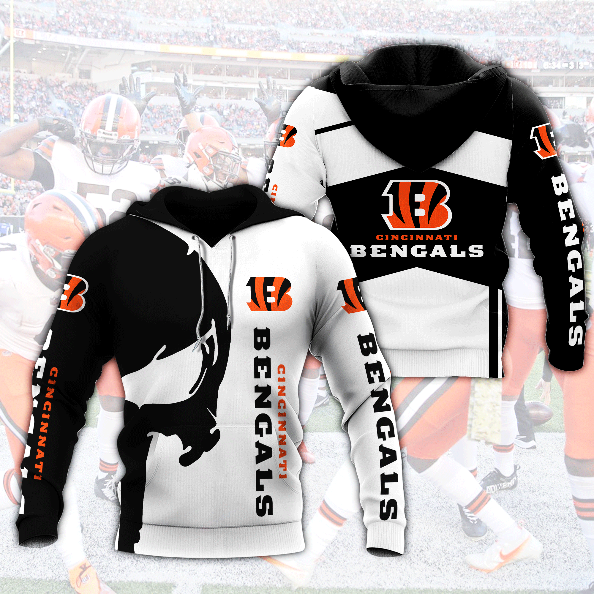3D All Over Printed Cincinnati Bengals Shirts