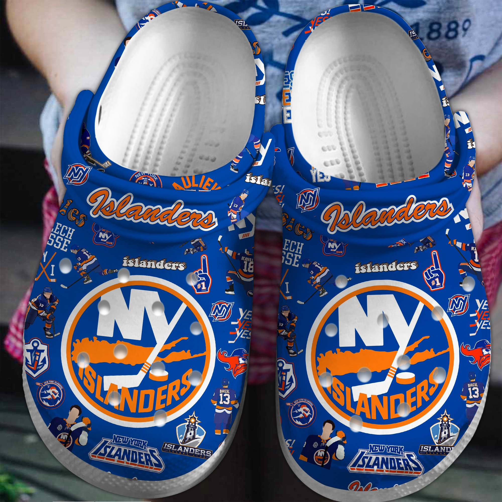 New York Islanders Hockey NHL Sport Crocss Crocband Clogs For Men Women and Kids