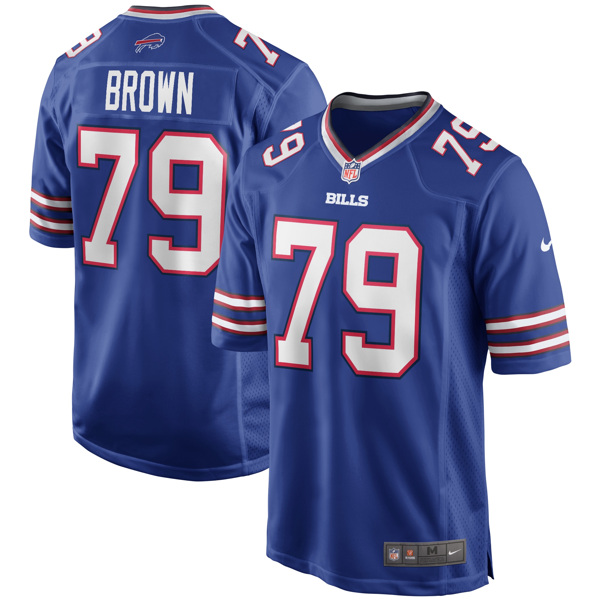 Ruben Brown Buffalo Bills Game Retired Player Jersey – Royal