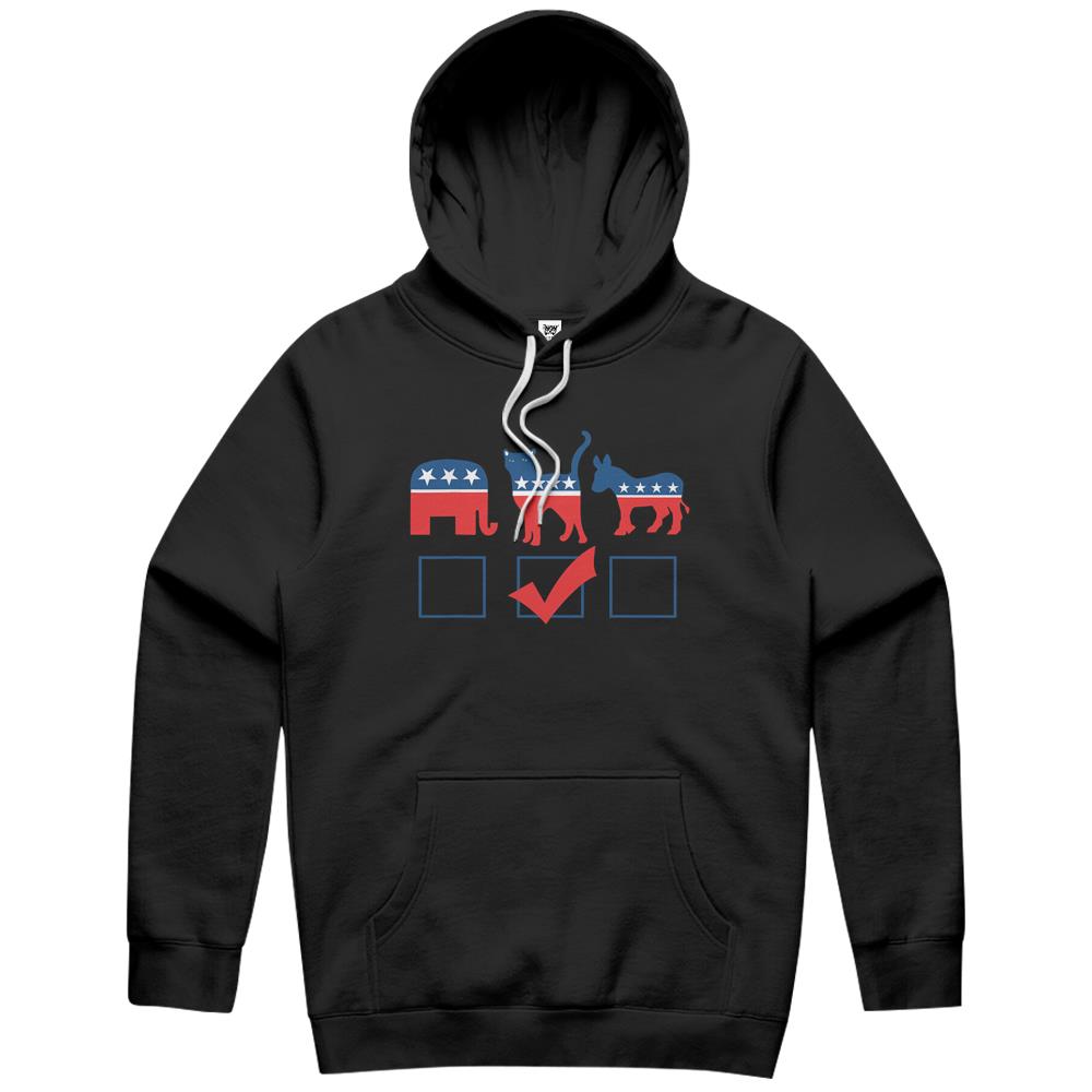 I’M Voting For Cats Funny Cat Person Political Hoodie