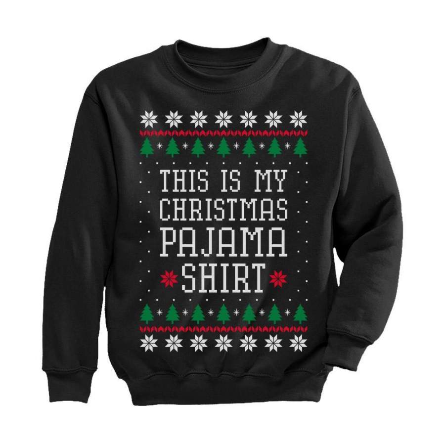 This Is My Christmas Pajama Shirt Ugly Christmas Youth Kids Sweatshirt