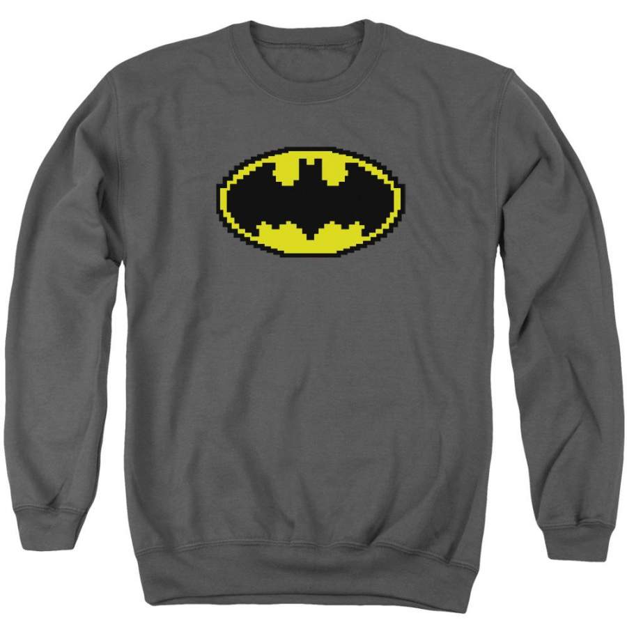 Batman – Pixel Symbol Adult Crewneck Sweatshirt