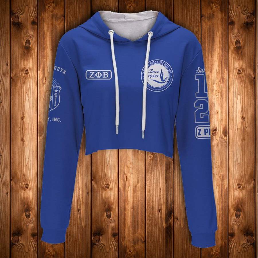 ZETA PHI BETA CROP HOODIE