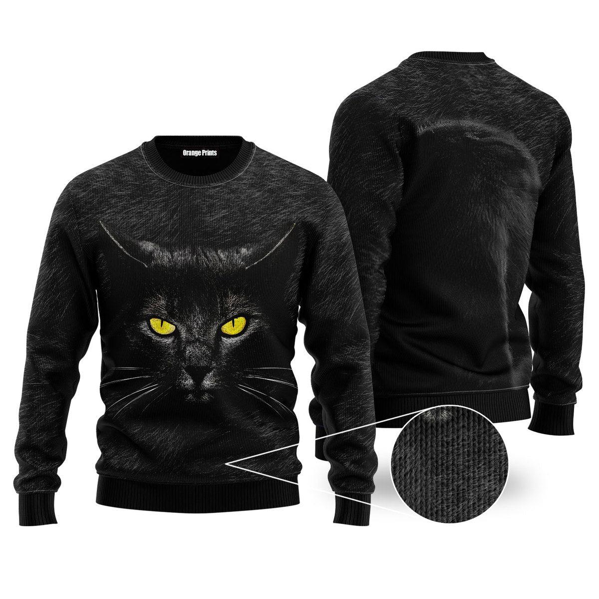 Black Cat Ugly Christmas Sweater | For Men & Women | Uh1069