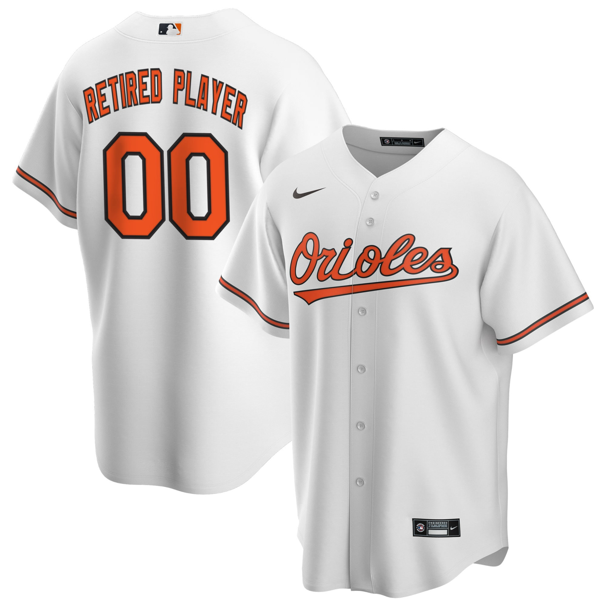 Baltimore Orioles Home Pick-a-player Retired Roster Replica Jersey – White Custom Jerseys MLB