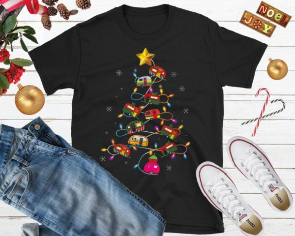 Camping Christmas Tree Ugly Christmas Shirt