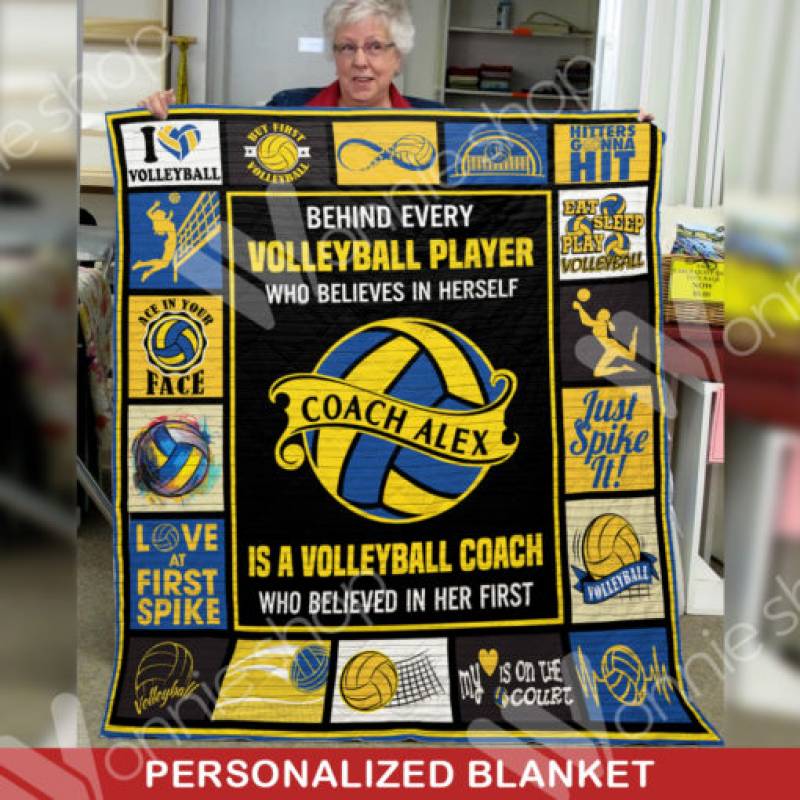 Personalized Volleyball Coach Blanket NOV1301 85O36