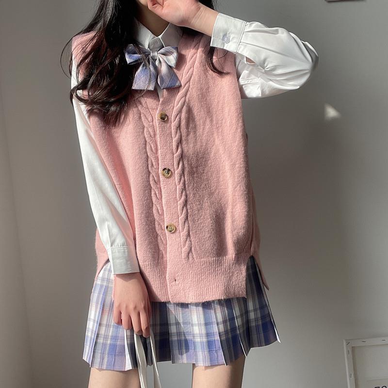 Sweater Vest Women Tender Soft Autumn Korean Version Ladies Chandails All-match Baggy Sweet Students Teens Leisure Ulzzang New alx