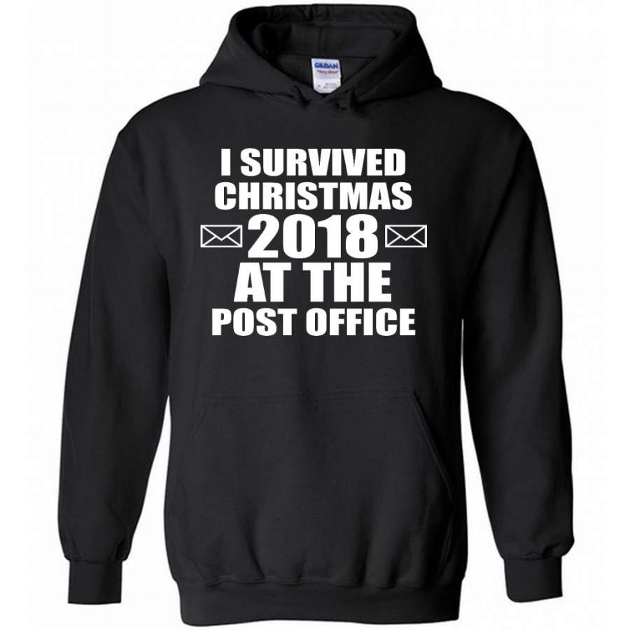 I Survived Christmas 2018 At The Post Office – Gildan Heavy Blend Hoodie