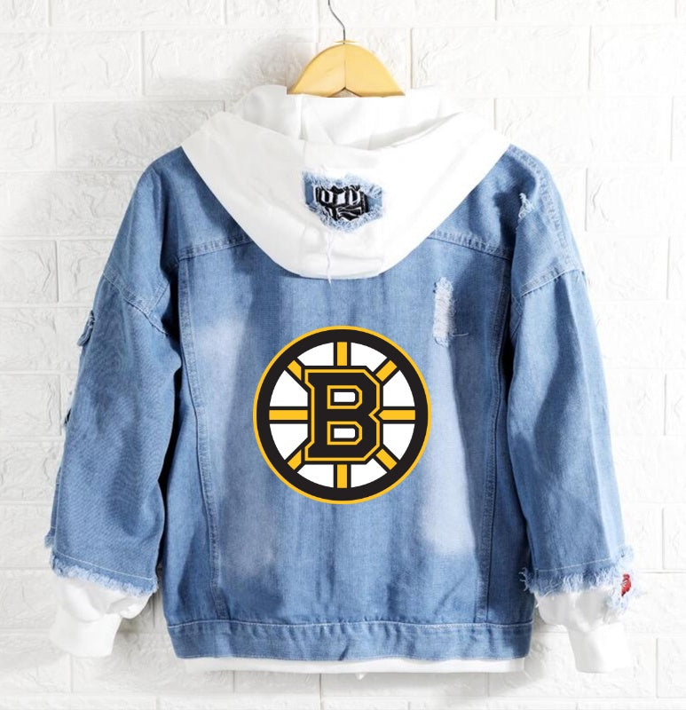 Boston Bruins Jeans Denim Hoodie Jacket