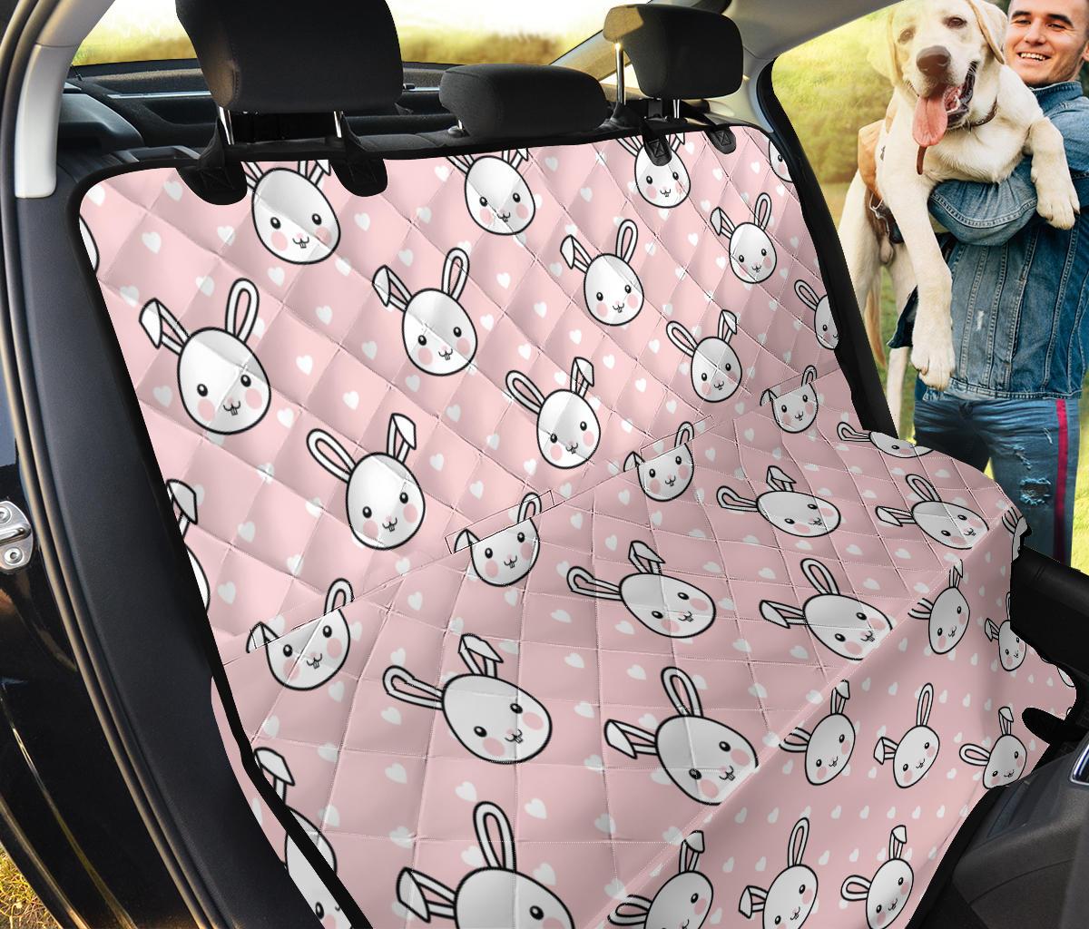 Rabbit Pattern Print Design Rb02 Rear Dog  Seat Cover