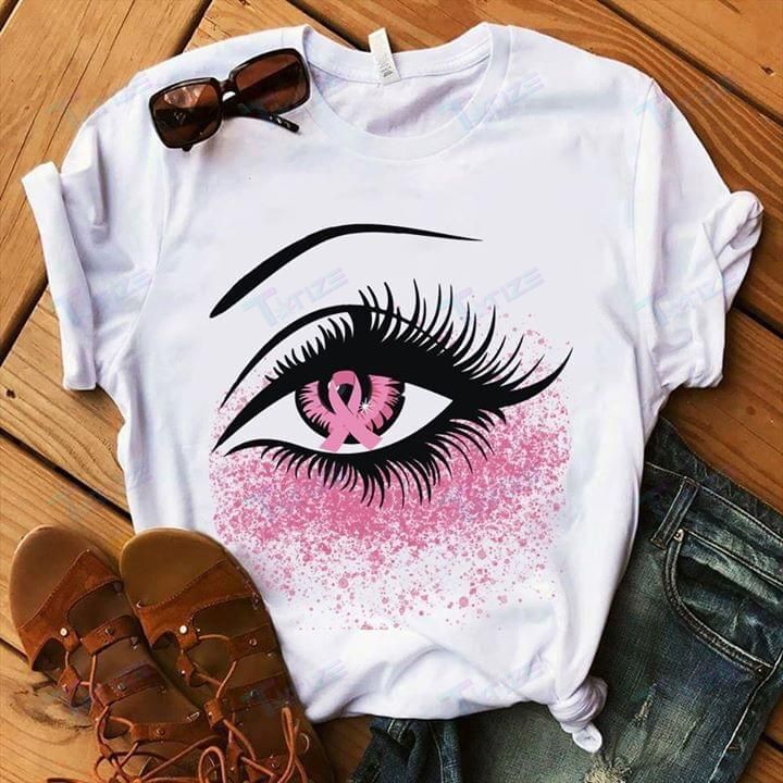 Breast Cancer Awareness Eyes Graphic Unisex T Shirt, Sweatshirt, Hoodie Size S – 5Xl