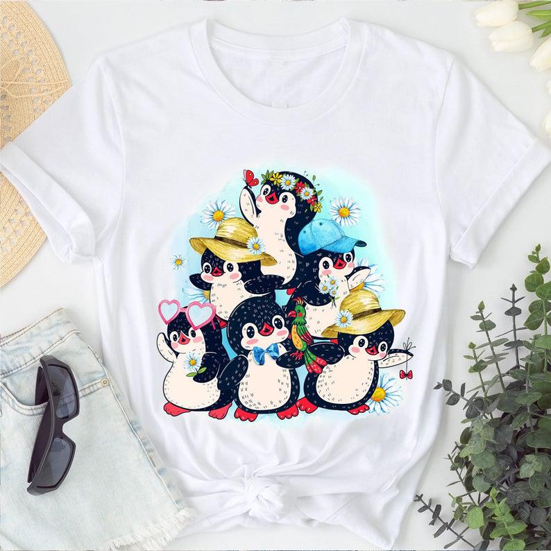 Penguins Hello Summer Shirt, Funny Penguin Shirt, Penguin Lover Shirt, Summer Holiday Gift Shirt, Gift For Family Members