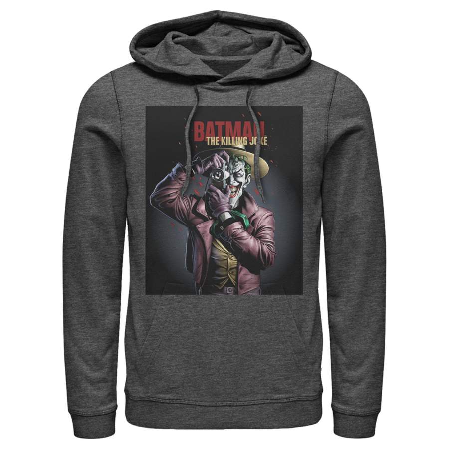 Batman Men’s Joker Camera Poster  Lightweight Hoodie