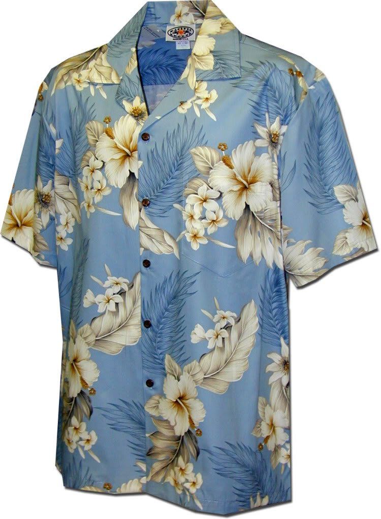 Flowers Blue Yellow Unique Design Hawaii Shirt Ha12975