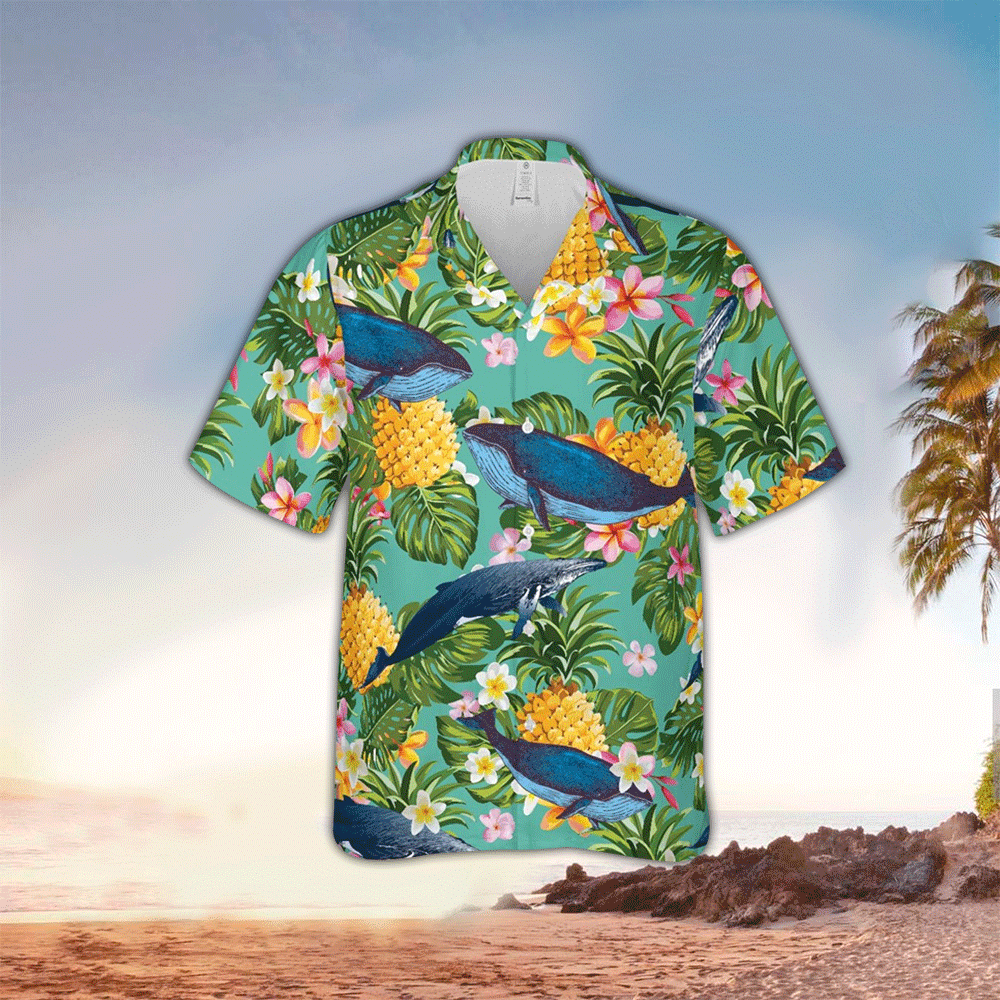 Whale Hawaiian Shirt, Whale Lovers Hawaiian Shirt For Men & Women Summer Gifts