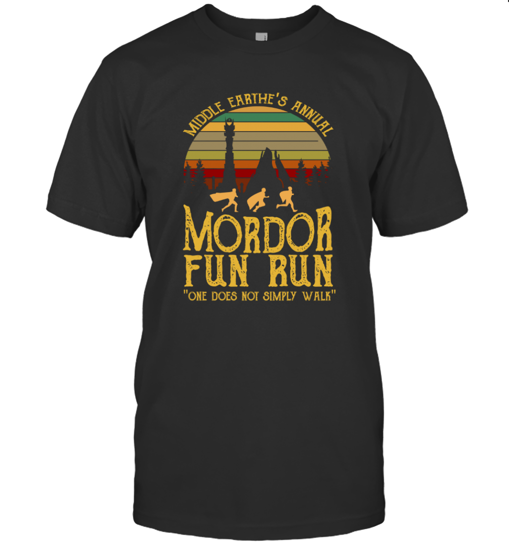 Middle Earth’S Annual Mordor Fun Run One Does Not Simply Walk Vintage Shirt