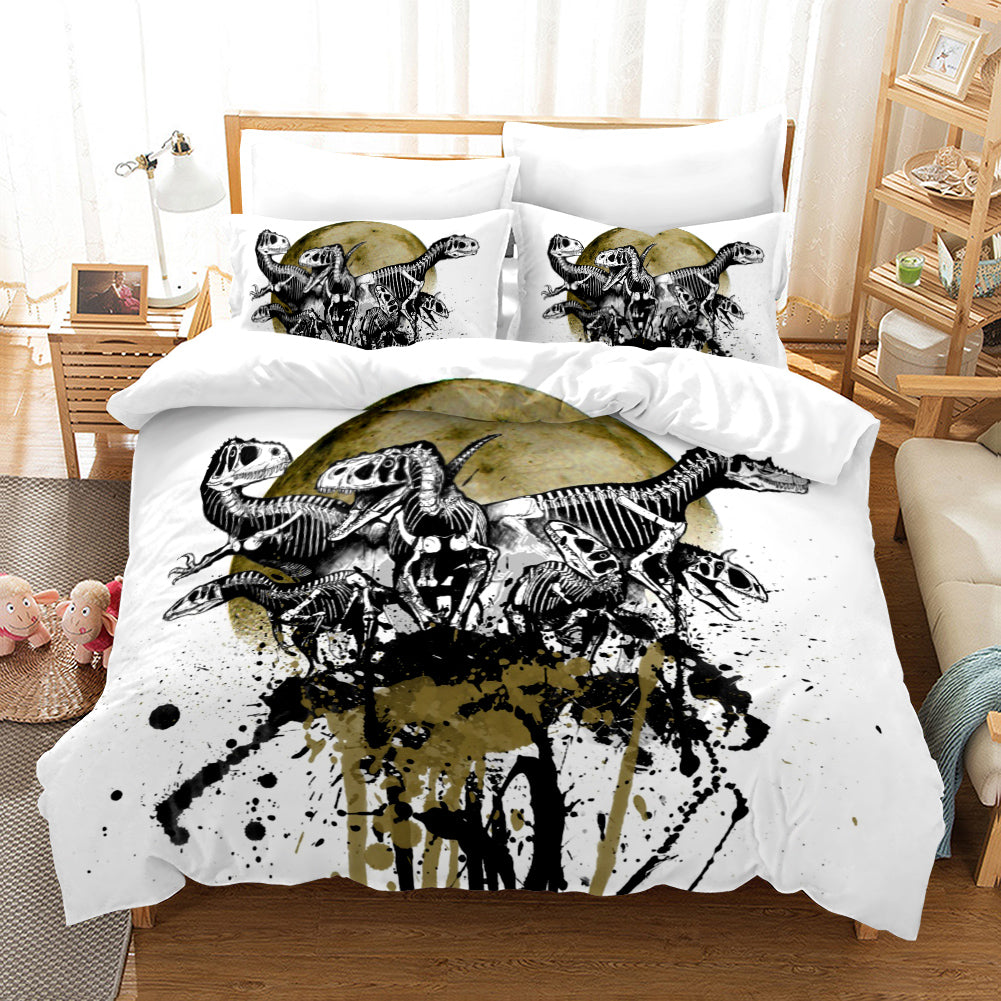 3D Dinosaur Skeleton Quilt Cover Set Bedding Set Pillowcases 41