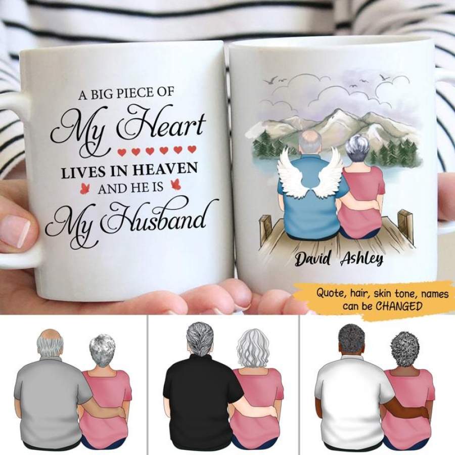 Husband In Heaven Memorial Personalized Mug