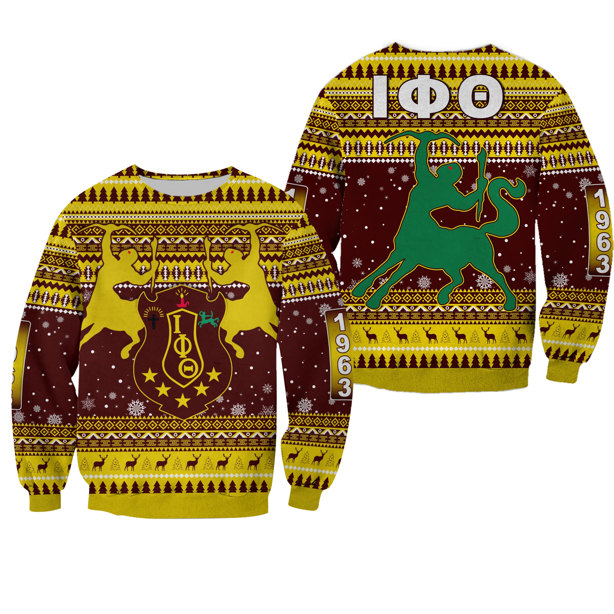 Iota Phi Theta Christmas Sweatshirt African Pattern Lt13